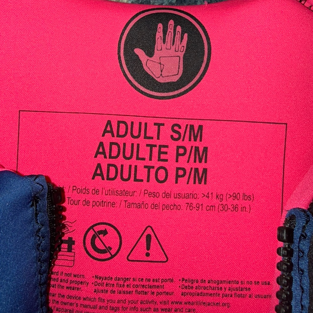 Body Glove Blue and Pink Swim Vest - Picture 6 of 6